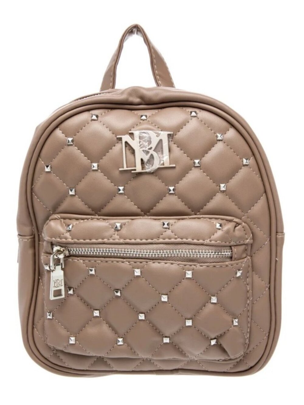 Badgley Mischka Vegan Leather Studded Backpack Taupe